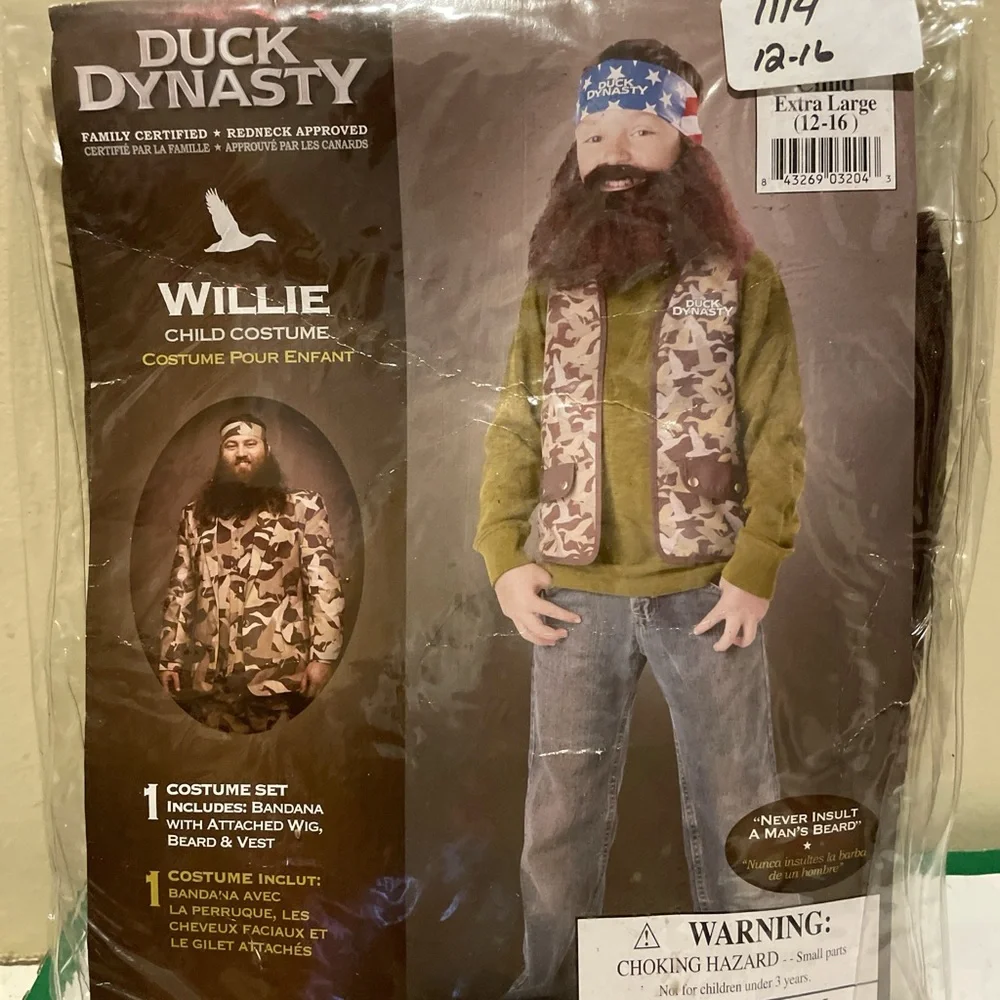 Willie child Xl costume